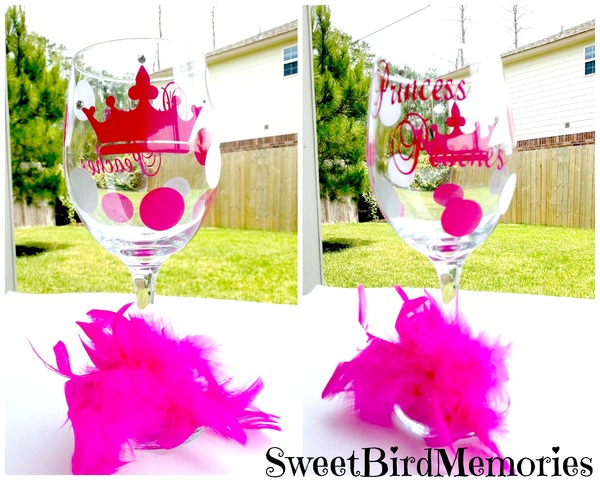 Princess Theme Wine Glass 