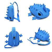 Student kawaii monster chameleon backpack - Thumbnail 1