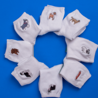 Puppies Embroidered Socks - Thumbnail 4