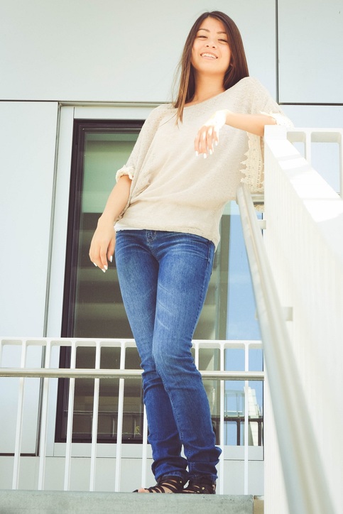 Dolman Top with Lace Trim