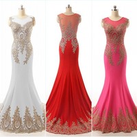 long prom dress, black prom dress, mermaid prom dress, 2015 prom dress, party prom dress, long evening dress, E165 - Thumbnail 2