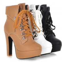 Fashion cute heels martin boots - Thumbnail 4