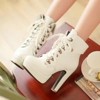 Fashion cute heels martin boots - Thumbnail 2
