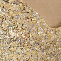 long prom dress, sequin prom dress, champagne prom dress, 2015 prom dress, party prom dress, long evening dress, E175 - Thumbnail 1