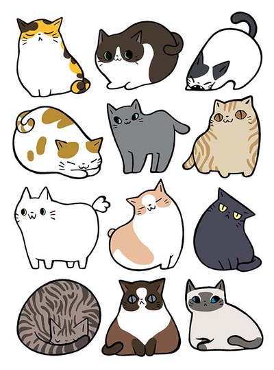 Cats Cats Cats (sticker set)