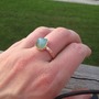 Peruvian Blue Opal Electroformed Ring-3