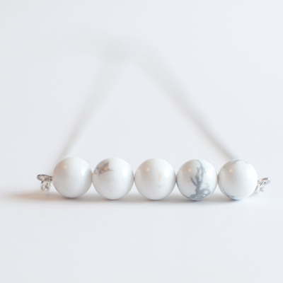 Howlite japan natural stone necklace nl0893