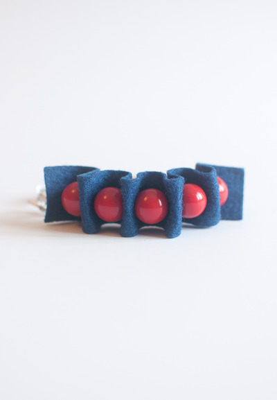 Resin Beads Felt Bracelet BL0927