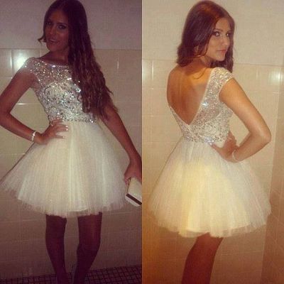 Homecoming dress, short homecoming dress, white homecoming dress, junior homecoming prom dress, prom dress for girls, bd14912