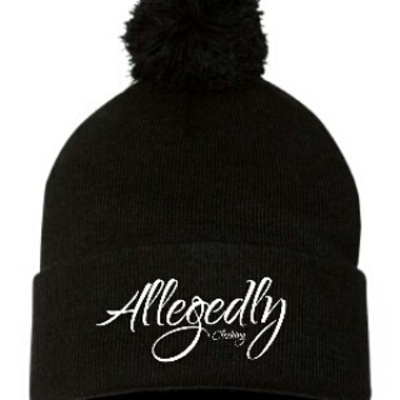 Allegedly pom beanie (3d embroidery)