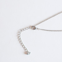 Grey Beads Glass Wood Necklace NL0924 - Thumbnail 3