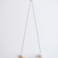 Glass Bead Pendant Necklace NL0925 - Thumbnail 1