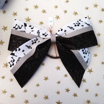 Music notes, glitter black, and silver - Thumbnail 3