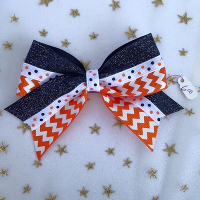 Orange Chevron, Black Glitter, and Orange/Black Dots
