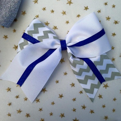Silver Chevron, Glitter White, and Royal