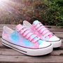 Japanese harajuku galaxy hand-painted canvas shoes-2