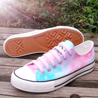 Japanese harajuku galaxy hand-painted canvas shoes - Thumbnail 3
