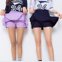 Korean girls style High Waist  Pleated Skirt - Thumbnail 2