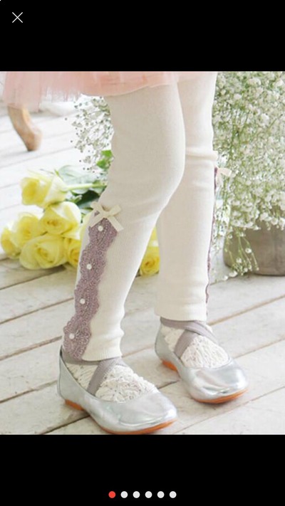 Ivory with Pink Crochet Embroideree