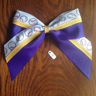 Glitter purple, softballs/baseballs, and yellow with white stitching - Thumbnail 4