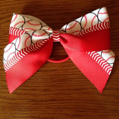 Red, softballs/baseballs, and baseball stitching - Thumbnail 4