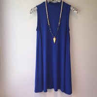 High Neck Swing Dress - Thumbnail 1