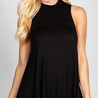 High Neck Swing Dress - Thumbnail 3