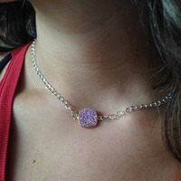 Druzy Quartz Choker - Thumbnail 1