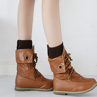 Women fashion retro lace boots  - Thumbnail 4