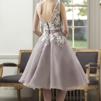 lace bridesmaid dresses, short bridesmaid dresses, off shoulder bridesmaid dresses, organza bridesmaid dresses, unique bridesmaid dresses,15082505 - Thumbnail 1