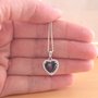 925 Sapphire (Lab Created)Heart Pendant & 18" Chain/925 Sapphire Necklace/Sapphire Jewellery/Sapphire Jewelry/September Birthstone Jewelry-1