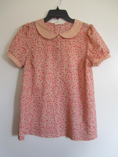 Peach Collared Blouse 