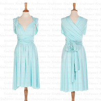 short bridesmaid dress, blue bridesmaid dress, convertible bridesmaid dress, best sale bridesmaid dress, popular bridesmaid dress, PD15362 - Thumbnail 3