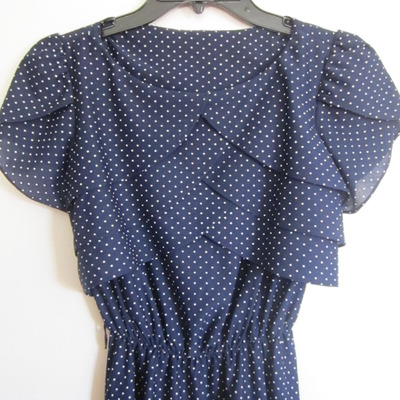 Polka dot navy dress  - Thumbnail 3