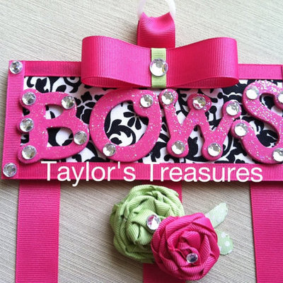 Taylors treasures - bows hair bow holder - any color/any pattern