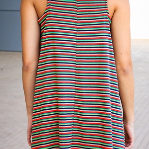 Multi-Color Striped Dress