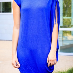 Asymmetrical Drawstring Dress - Thumbnail 1