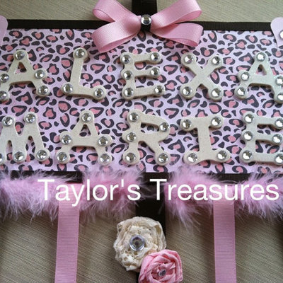 Taylor's treasures - xl personalized hair bow holder - any color/any pattern