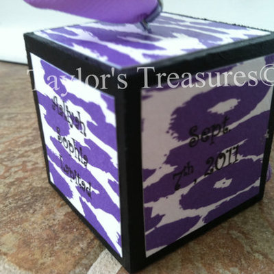 Taylors treasures - nursery message blocks - wood blocks - personalized monogrammed - zebra - ornaments - Thumbnail 3