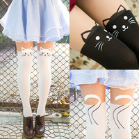 Kawaii cat thigh high tights/pantyhose - Thumbnail 1