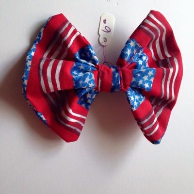 American flag fabric bow