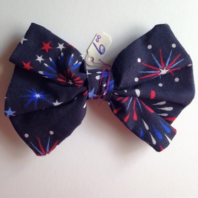 Fireworks fabric bow