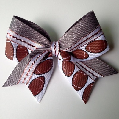 Footballs, glitter gunmetal grey, and red/white - Thumbnail 5