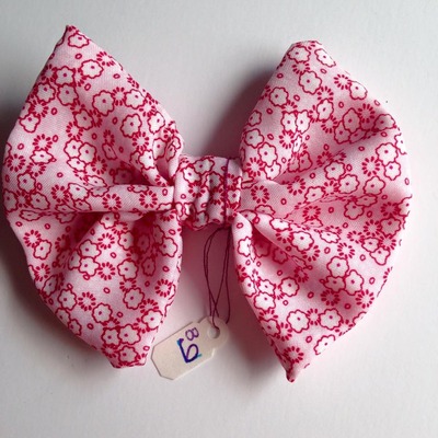 Little Pink Flowers Fabric Bow