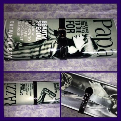 Black magazine inspired clutch 