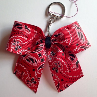Red/Black Paisley Keychain