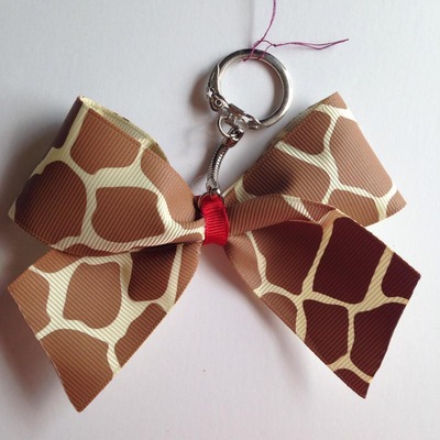 Giraffe and Red Keychain