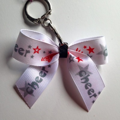 Orange/Grey "Cheer" Keychain