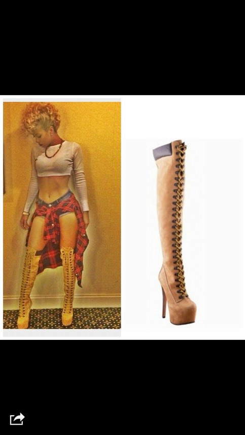 Wheat Overknee Boots