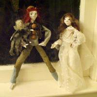 Peter, Tink,Wendy and Captain HookHandcrafted OOAK  Peter Pan Fairy Art Dolls-Set of Four Dolls - Thumbnail 1